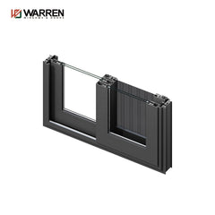 Glass frameless 2 panel aluminum sliding window