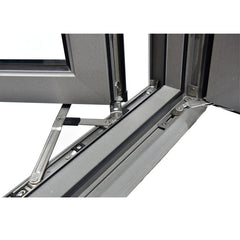 Hand Crank Pvc Windows Frosted Glass 180 Degree Inward Opening Casement Window on China WDMA