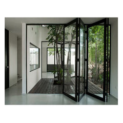 modern doors designs Bi Fold Commercial Aluminum Glass Bifold Doors Exterior Aluminium Folding Patio Accordion Glass Door