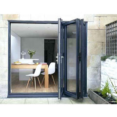 China Manufacturer Folding Patio Doors Prices Lowes Glass Bifold Used Exterior Doors For Sale