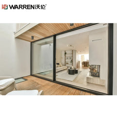 WDMA 60x96 Sliding Aluminium Double Glazing Grey International Hurricane Proof Door Design