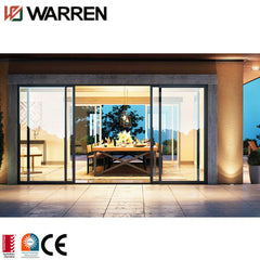 Hidden slide door aluminum glass interior folding sliding door