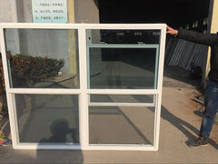 WDMA American Style Single Hung White Vinyl Window Tempered Glass Soundproof Vertically Sliding UPVC Window