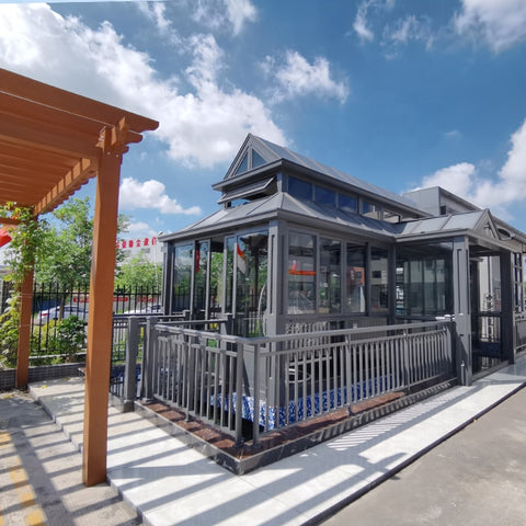 aluminium winter garden  glass green house prefabricated sunroom