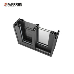 108x80 Sliding Aluminium Double Glazing Grey Double Pane Narrow Door Bathroom