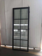 WDMA  OEM Home Energy Saving Insulated Steel Low E Glass Swing Windows and Doors Modern Exterior Steel Glass Door