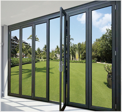 WDMA Hot sale Bifold Door For Patio Aluminium Folding Patio Folding Design Glass Door For interior house