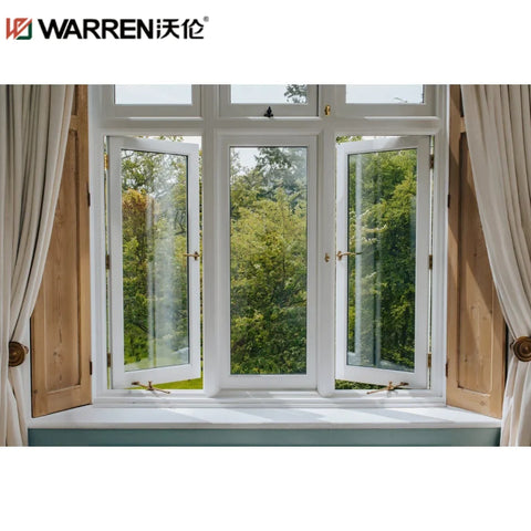 WDMA Double Pane Windows Casement Silver Aluminium Windows Large Aluminium Windows Casement