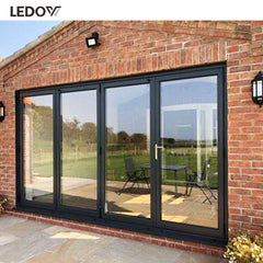 Customized soundproof aluminum glass folding bifold bi folding doors