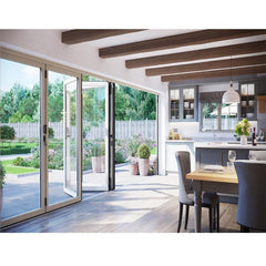 China Factory Supplier Outdoor Glass Aluminum Folding Sliding  Patio Door Price