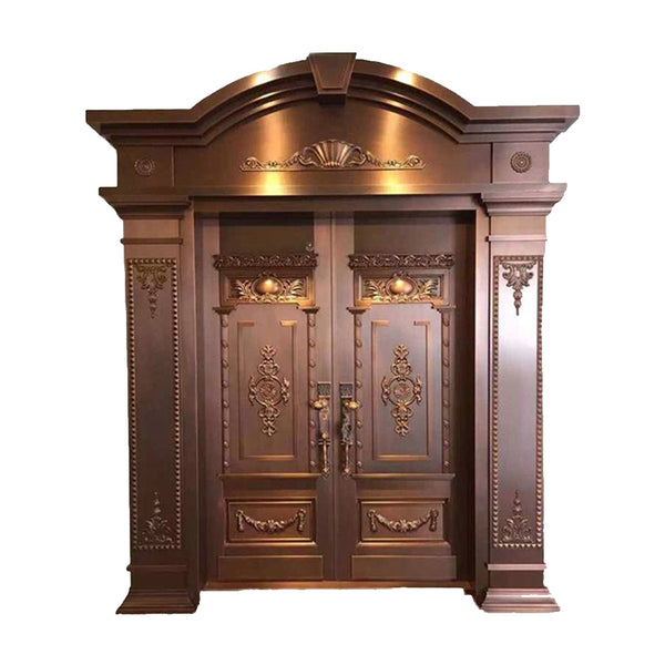 Luxury double entry doors used exterior french doors for sale Imitated copper security door on China WDMA