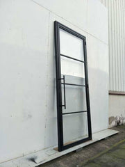 WDMA  Popular in Australia iron glass windows and doors Kitchen balcony steel frame glass french door