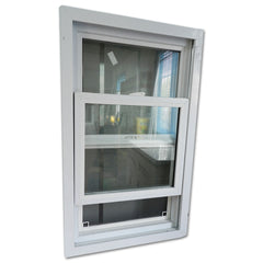 WDMA Factory Customized Sizes Soundproof Double Hung UPVC White Windows With Glass