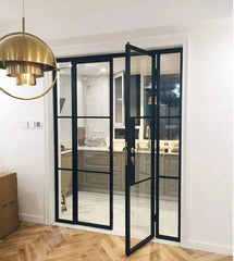 WDMA Australia standard Front Glass Entrance Pivot Main Frame Wrought Iron Door Design