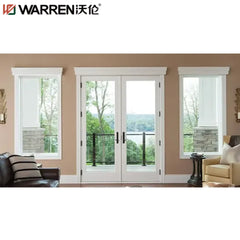 Warren 30x68 French Aluminium Triple Glazed Brown Large Outside Door Double Wide