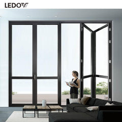 Australia Certified Heavy Duty Italian Brand Hard Ware Best View Glass Bi Fold Exterior Accordion Doors