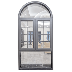 WDMA aluminum double tempered casement glass windows