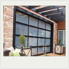 China WDMA Low price residential automatic benefit glass sectional garage door