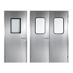 High quality airtight metal access french open clean room doors and windows with frame on China WDMA