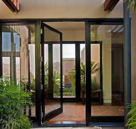 High quality china factory Glazed Front Double glass Luxury Classic aluminum frame casement Door on China WDMA