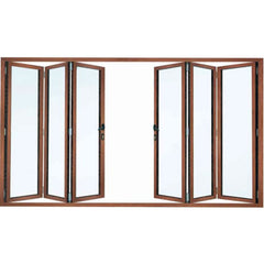 High quality large safety glass french folding aluminum windows on China WDMA