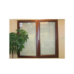 High quality wooden color German brand hardware Aluminum casement window & door double glazed windows on China WDMA