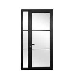 China WDMA Thermal Break Aluminum French Doors Hinged Door with Side Lite German Hardware