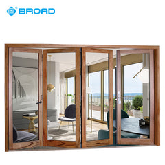 Hot sale aluminum double glass sliding folding window bi-fold door on China WDMA