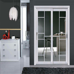 Interior Home Aluminum Exterior Glass Folding Doors Impact Resistance Door Cubicle Sliding Window Screen on China WDMA