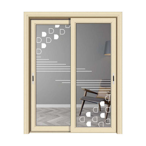 Interior aluminum casement door with double glass customized size on China WDMA