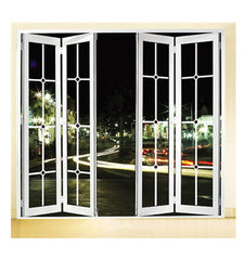 JBD double glazing bi fold door Accordion aluminum glass patio exterior bifold doors on China WDMA