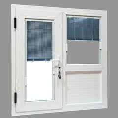 Lingyin construction high quality UPVC casement windows with blinds between the glass on China WDMA