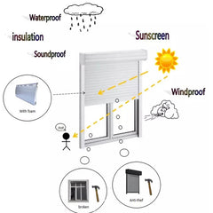 Louvre Aluminium Roller Shutter Windows With A Shutter on China WDMA