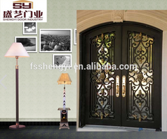 Manufacture wronght iron entry double /single door on China WDMA