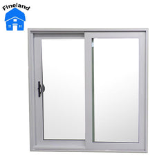 Modern Front Wood Grain Finish Aluminum Window Double Horizontal Slider Window Premium Quality Slider Window on China WDMA