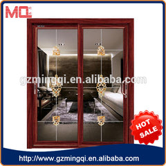 Modern design interior aluminum double pane sliding glass doors on China WDMA