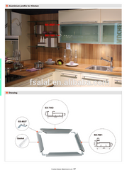 Modular Kitchen Cabinet/ cupboard/extruded anodized aluminum kitchen cabinet door frame on China WDMA