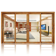 New Arrival Thermal Break Double Triple Glazed glass doors windows Titanium magnesium alloy sliding door for room and patio on China WDMA