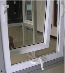 New design UPVC/PVC casement windows outward opening with hand crank opener on China WDMA