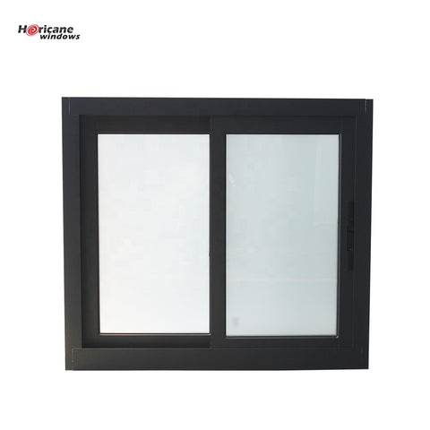 New design double glazed slide aluminium frame sliding frosted glass window with mosquito net on China WDMA