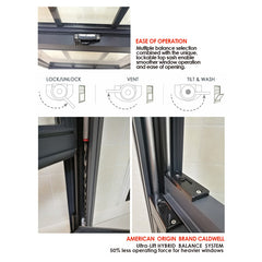 New design double hung glass windows aluminium glazed sash cost on China WDMA