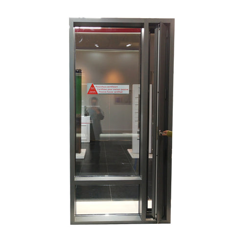 New design factory price patio single panel aluminium casement hinged glass door on China WDMA