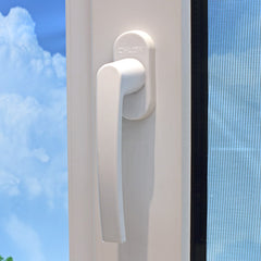 New design swing glass UPVC window used with invisible mosquito net on China WDMA