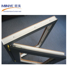 New design wood grain color UPVC casement window for home