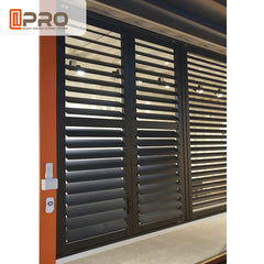 aluminium exterior plantation fix sliding louver folding door for sale on China WDMA