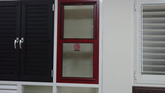 LZ American style aluminum single hung windows aluminum frame tempered glass window on China WDMA