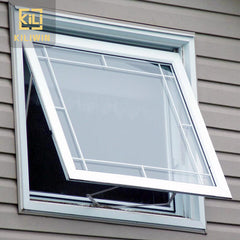 Oem european style aluminium hinged vertical open single hung double glazed small windows awning for bathroom