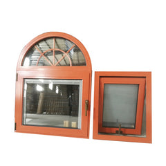 Original factory colored aluminum arched transom window 36 x 36 casement windows with built-in shutter design on China WDMA