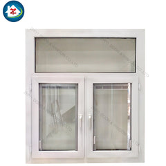 PVC triple casement impact windows white vinyl frame on China WDMA