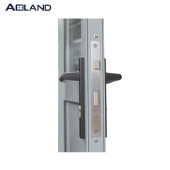 Panel aluminium hinged glass french high quality entry door on China WDMA